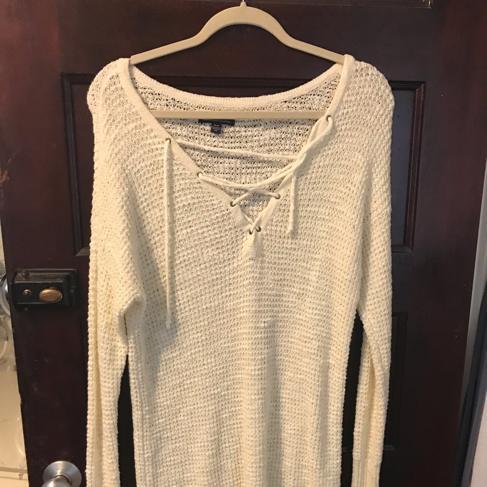 White Long AE Sweater